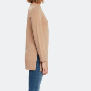 Vince Crewneck Cashmere Tunic, Color Camel, Size XXS